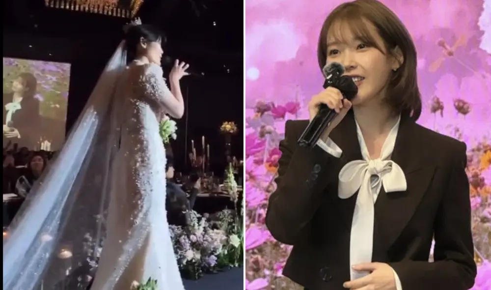 IU en la boda de su corista, con quien comparte 10 años de amistad. Foto: composición LR/cypherjieun