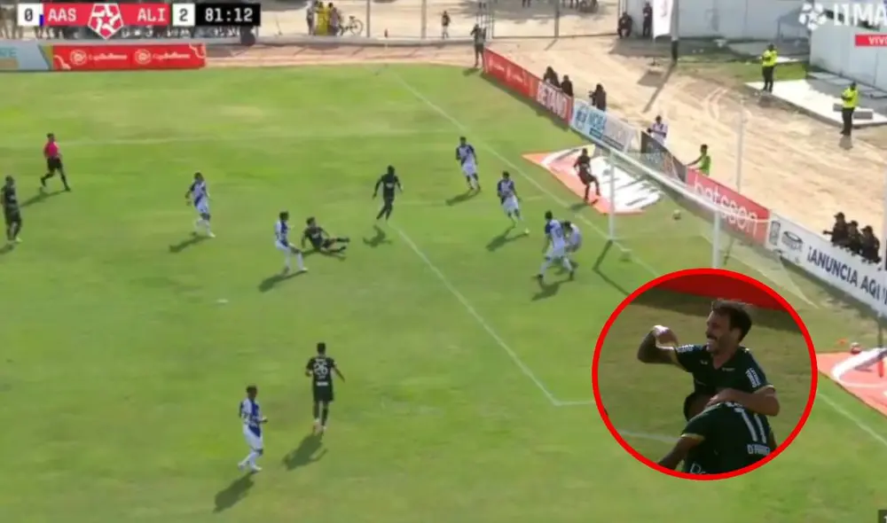 Sebastián Rodríguez aumentó la ventaja de los blanquiazules tras una pared con D'Arrigo. Foto: captura/Liga 1 Max