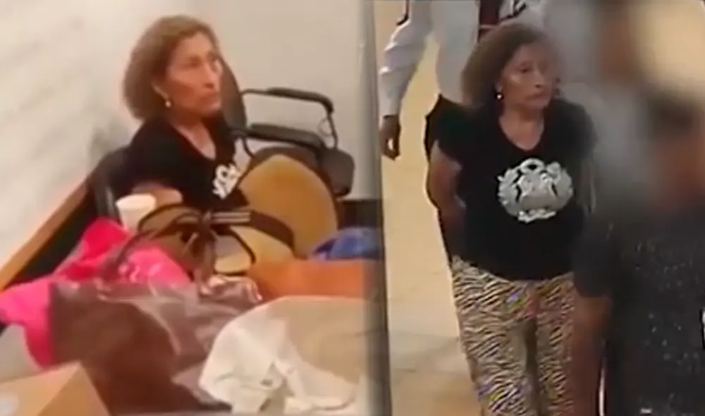 La mujer de 64 años intentaba pasar desapercibida. Foto: composiciónLR/captura AméricaTV La mujer de 64 años intentaba pasar desapercibida. Foto: composiciónLR/captura AméricaTV