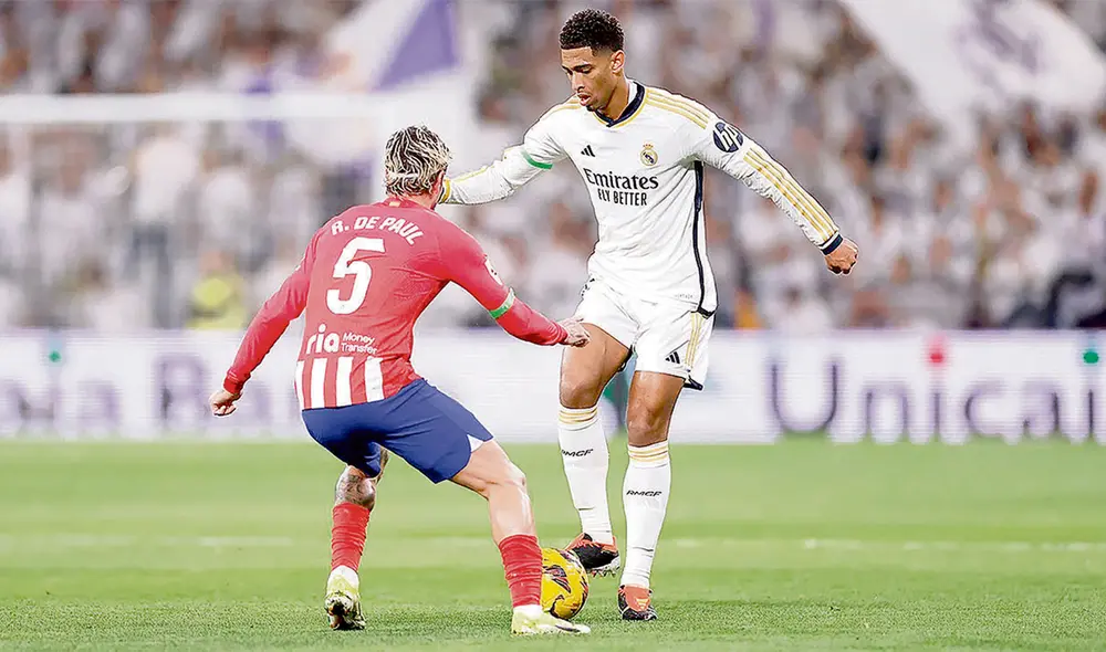 Lo frenó. Atlético Madrid puso fin a una racha de cinco victorias del Real Madrid en la liga española. Foto: difusión