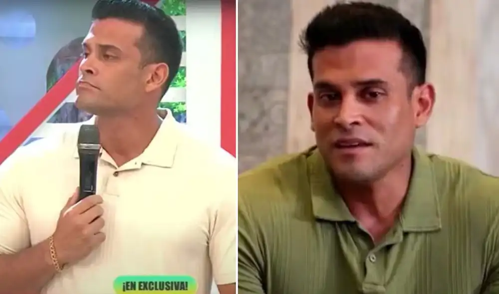 Christian Domínguez dio entrevista exclusiva a 'América hoy' en su día de estreno. Foto: composición LR/Captura América TV