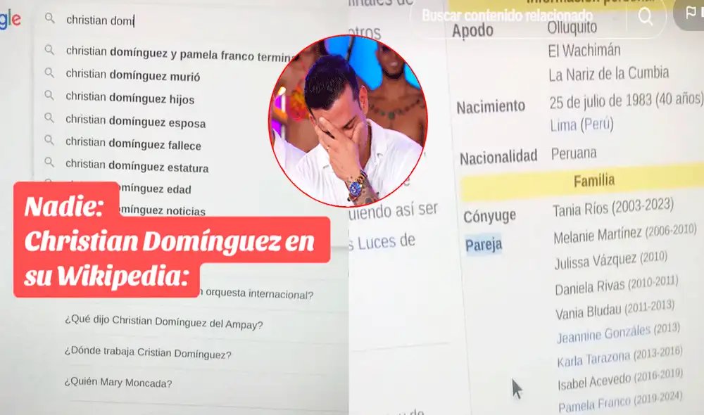 Usuarios se sorprendieron por la larga lista de parejas sentimentales de Christian Domínguez. Foto: composición LR/TikTok/@medicenkeki