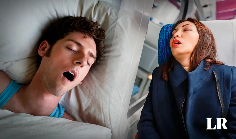 Dormir con la boca abierta puede producir apnea del sueño. Foto: composición LR/Business Insider/Semana