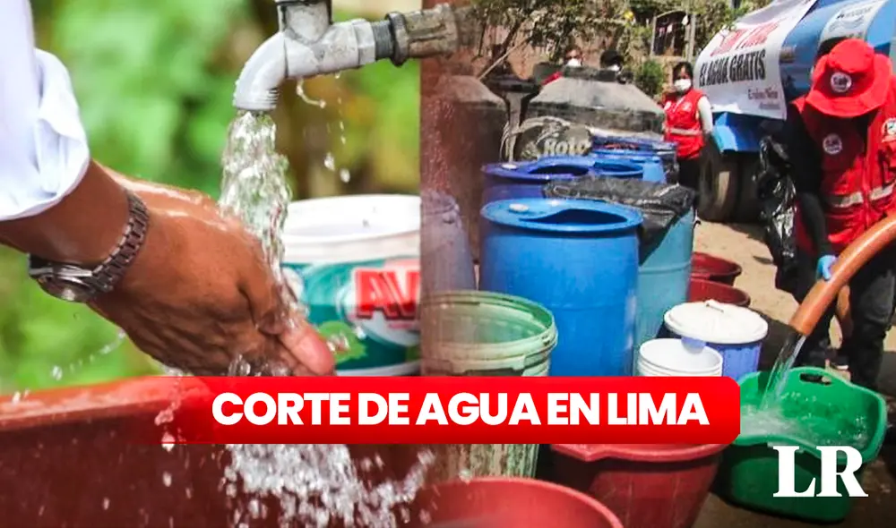 Sectores de diversos distritos limeños no contarán con suministro de agua potable hasta altas horas de la noche. Foto: composición de Fabrizio Oviedo/La República/Andina/TV Perú
