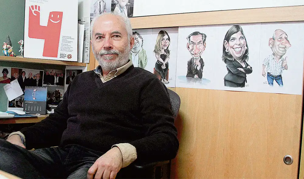 Amenazado. Caricaturista Carlín continúa con su labor periodística convencido de que no triunfarán las acometidas antidemocráticas del Gobierno. Foto: difusión