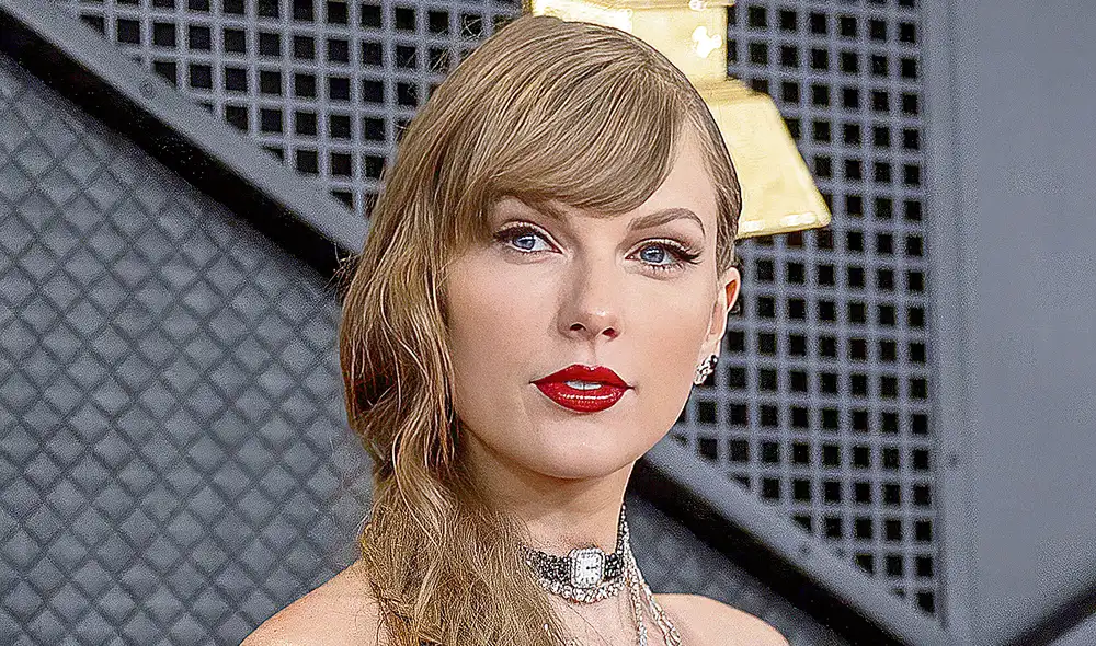 Taylor Swift. Logró récord en los Grammy. Abajo, la reaparición de Céline Dion. Foto: difusión