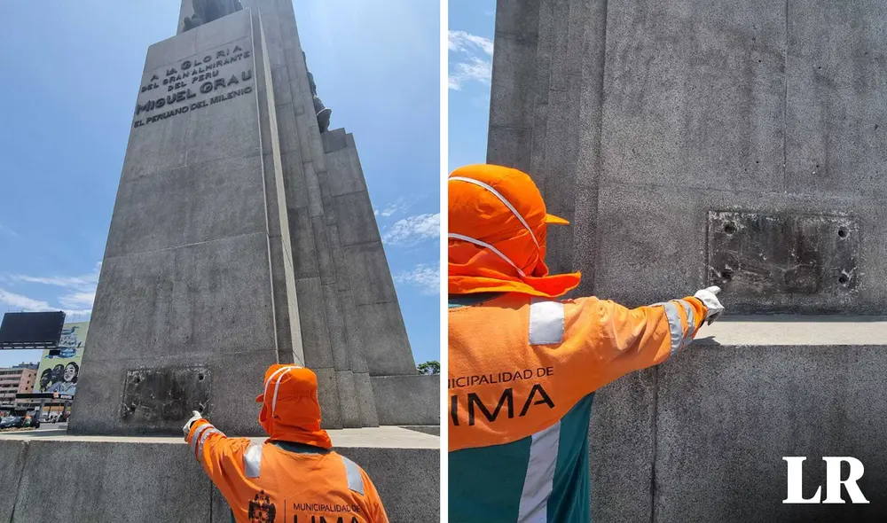 Este acto en el monumento a Miguel Grau ocurre poco después de robar también el Presbítero Maestro. Foto: composición de Fabrizio Oviedo/La República