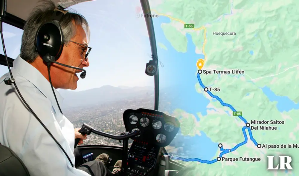 Expresidente Sebastián Piñera poseía una casa en Futrono y visitaba el lago Ranco para pasar sus vacaciones. Foto: composición LR/AFP/Google Maps