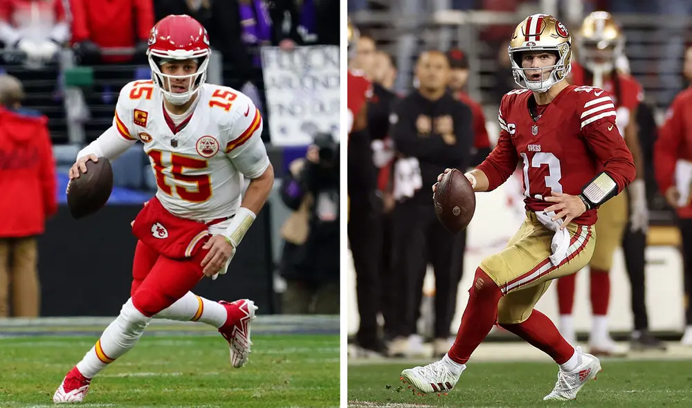 Kansas City Chiefs y San Francisco 49ers vuelven a enfrentarse en un Super Bowl desde el 2020. Foto: composición de LR/AFP Kansas City Chiefs y San Francisco 49ers vuelven a enfrentarse en un Super Bowl desde el 2020. Foto: composición de LR/AFP