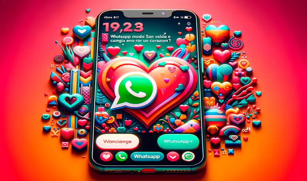 El modo ‘San Valentín’ de WhatsApp solo está disponible en Android. Foto: ChatGPT/La República