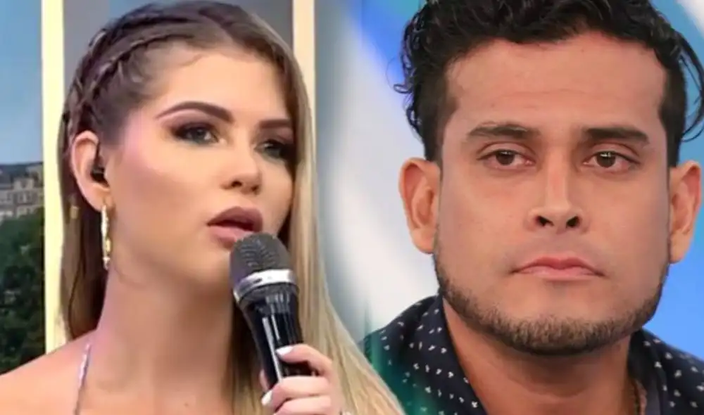 Christian Domínguez fue ampayado por Magaly Medina. Foto: composición LR/capturas de América TV.