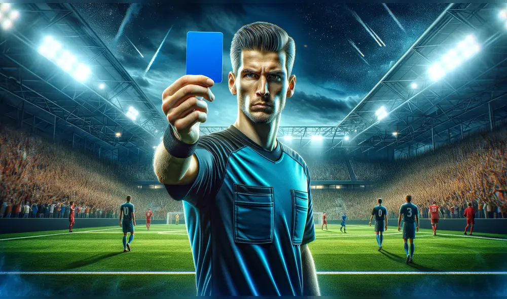 La tarjeta azul tendrá una función distinta a las tarjetas amarillas y rojas. Foto: composición LR/IA