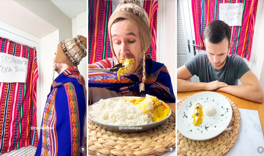 Usuarios destacaron que los restaurantes peruanos son muy generosos al servir comida. Foto: composición LR/TikTok/@cecitupac