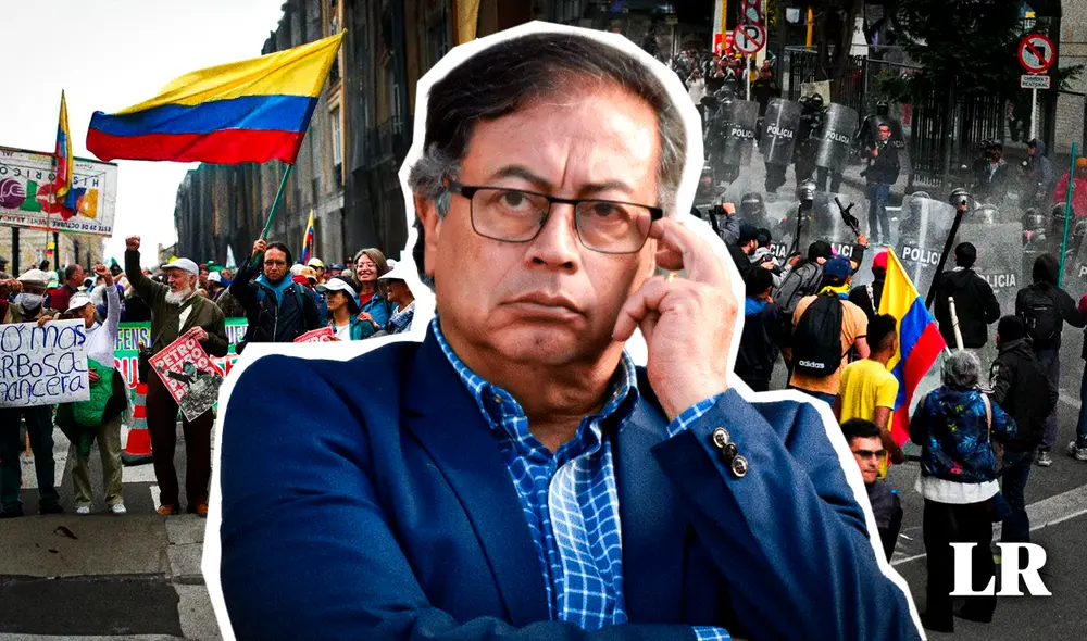 Colombia viene presentando manifestaciones en apoyo a Gustavo Petro a lo largo de su territorio, una llegó a un intento de toma del Palacio de Justicia. Foto: composición LR / Semana / EFE