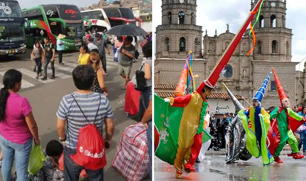 Este domingo 11 de febrero se realizará el concurso de patrullas y comparsas en Cajamarca. Foto: composición LR/ Andina/ Radio Marañón