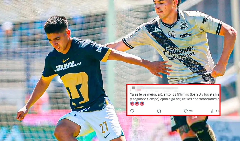 El siguiente partido de Quispe con Pumas será ante Santos Laguna. Foto: difusión/captura de X El siguiente partido de Quispe con Pumas será ante Santos Laguna. Foto: difusión/captura de X