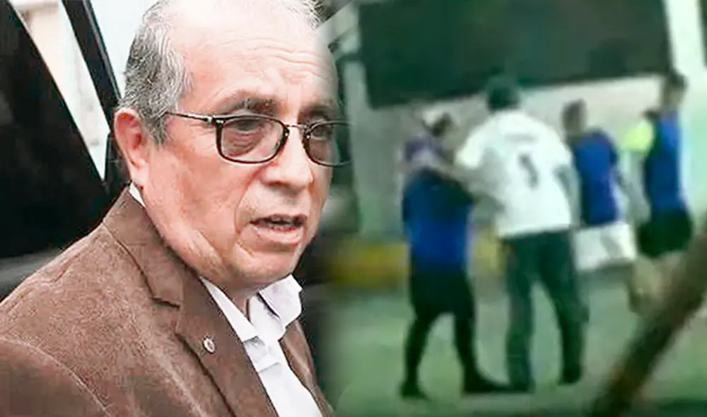 Nicanor Boluarte juega con estas personas en un campo deportivo en La Victoria. Foto: composición LR/captura de Panamericana Nicanor Boluarte juega con estas personas en un campo deportivo en La Victoria. Foto: composición LR/captura de Panamericana