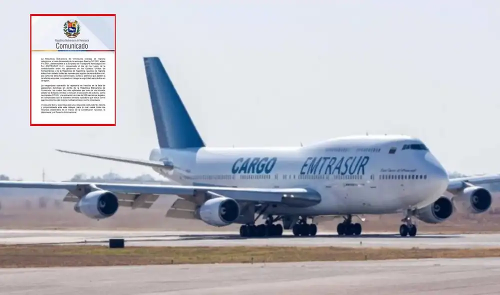 La aeronave partió desde el Aeropuerto Internacional de Buenos Aires. Foto: composición LR/Monitoreamos/X La aeronave partió desde el Aeropuerto Internacional de Buenos Aires. Foto: composición LR/Monitoreamos/X