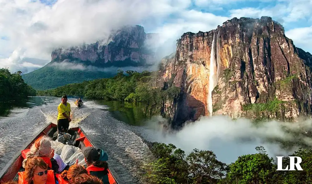 La catarata el Salta del Ángel tiene una altura de casi  1.000 metros. Foto: composición LR/Hola