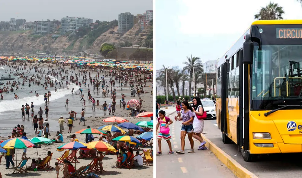Este año, el servicio Playero no parará en la playa La Herradura. Foto: composición LR/Andina