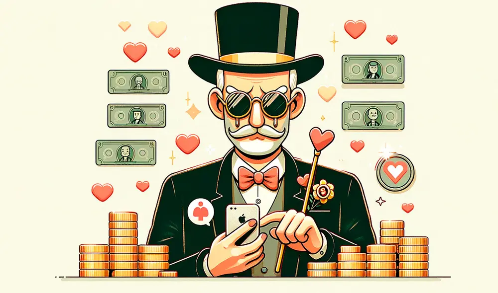 Víctimas de los falsos 'sugar daddy' pueden llegar a perder grandes cantidades de dinero. Foto: ChatGPT/La República