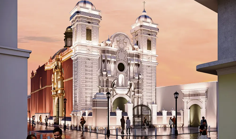 Patrimonio. Así lucirá el templo una vez finalizados los trabajos de recuperación que lleva a cabo Prolima. Foto: difusión