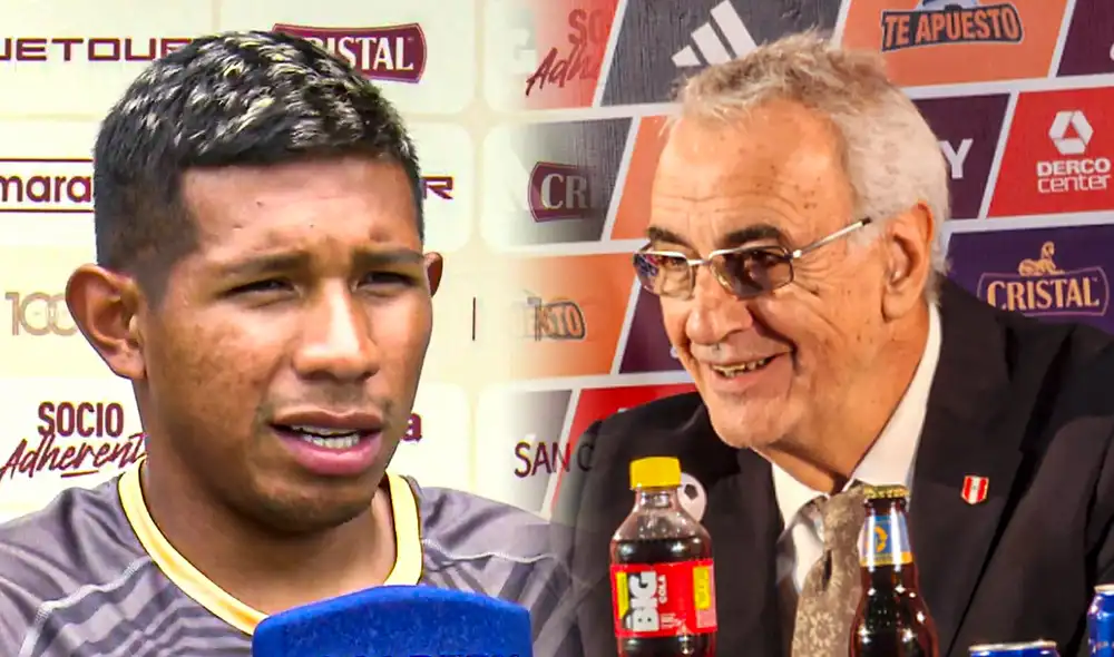 Edison Flores fue dirigido por Jorge Fossati en Universitario en el 2023. Foto: composición LR/captura/archivo