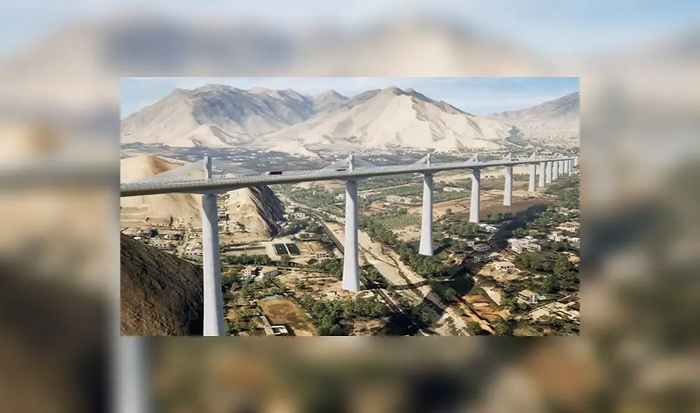 Imagen en 3D de cómo serían los pasos elevados de la Carretera Central. Foto: Difusión Imagen en 3D de cómo serían los pasos elevados de la Carretera Central. Foto: Difusión
