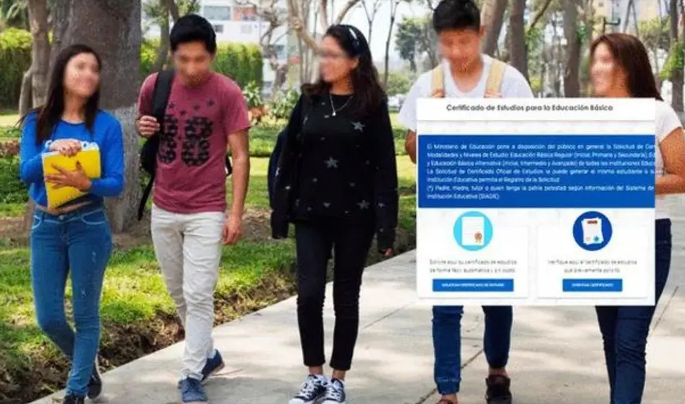 El Ministerio de Educación habilitó una página web para tramitar el certificado. Foto: composición LR