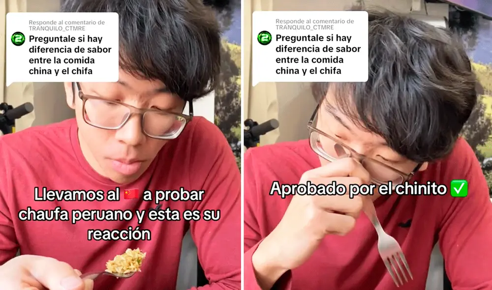 El joven de origen chino dejó sorprendidos a los peruanos con su veredicto. Foto: composición LR/TikTok/@el.team.ye - Video: TikTok/@el.team.ye