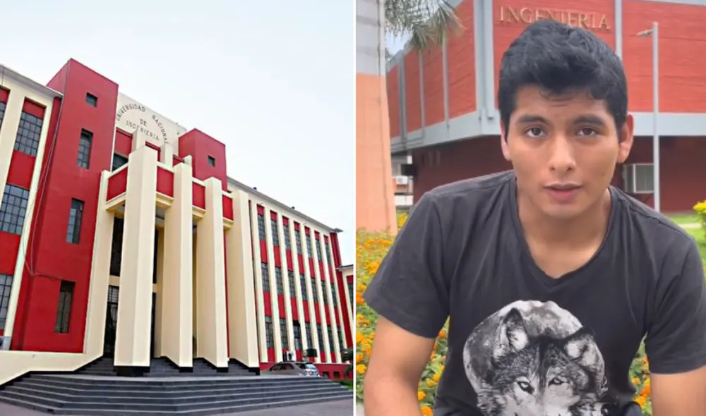 ¡Del colegio a la universidad! Cristopher Ríos ingresó en primer puesto en cómputo general. Foto: composición LR/ captura Tik Tok/ Área 52- UNI/ El Peruano.