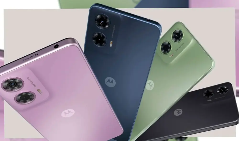 Estos son los colores en los que podrás hallar estos equipos. Foto: Motorola