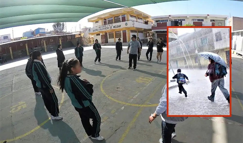 Diferentes condiciones se registran en Arequipa lo que podría afectar el inicio del año escolar para este 2024. Foto: composición LR/Andina