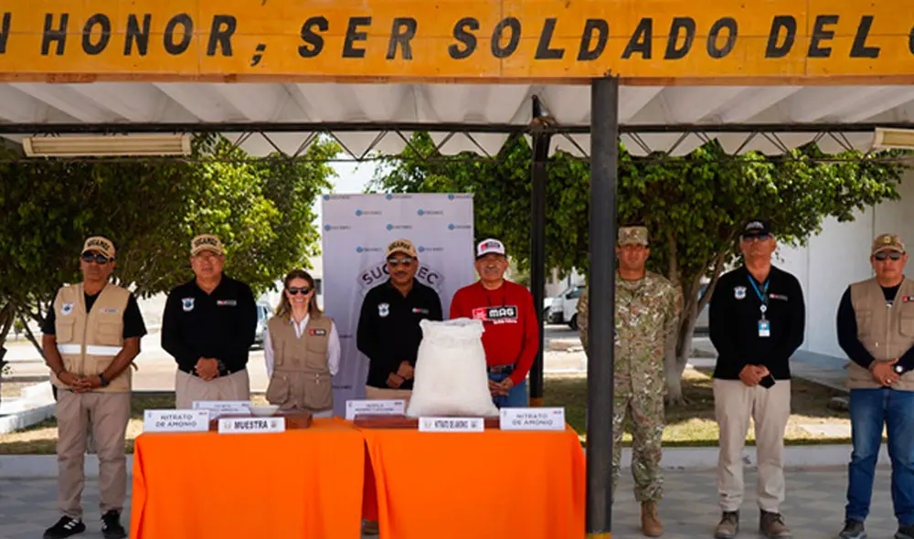 Insumo químico es empleado en la minería y agricultura. Foto: Gobierno del Perú Insumo químico es empleado en la minería y agricultura. Foto: Gobierno del Perú