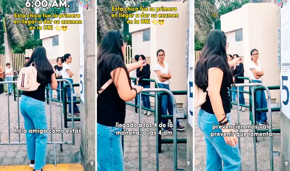 Usuarios felicitaron a la postulante a la UNI por su gran responsabilidad. Foto: composición LR/TikTok/@grupo_preuni