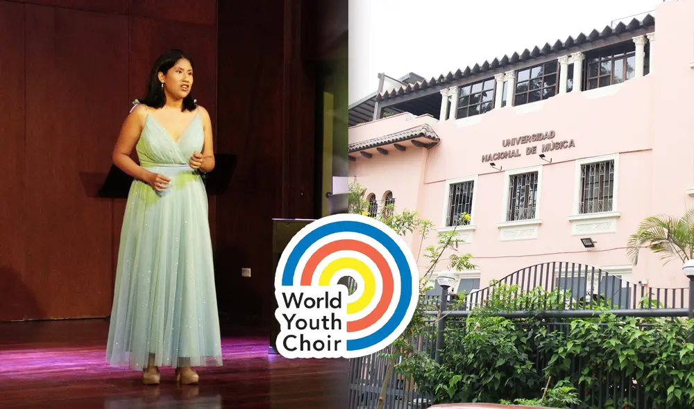 Gracias a Sinfonía por el Perú, Clarita tuvo la oportunidad de viajar a Suiza, en 2019, y a Chile, en 2023, para representar al país con todo el elenco. Foto: composición LR/ Facebook/ Universidad Nacional de Música/ World Youth Choir.