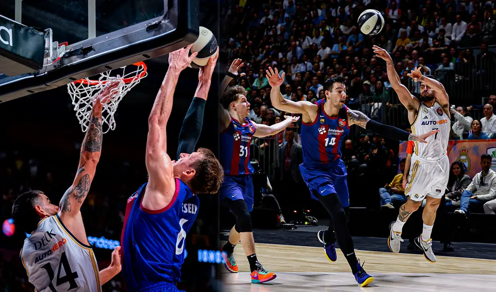 Real Madrid derrotó por 96-85 al Barcelona basketball y salió campeón de la Copa del Rey de Baloncesto 2024. Foto: composición LR/Madrid/Barcelona