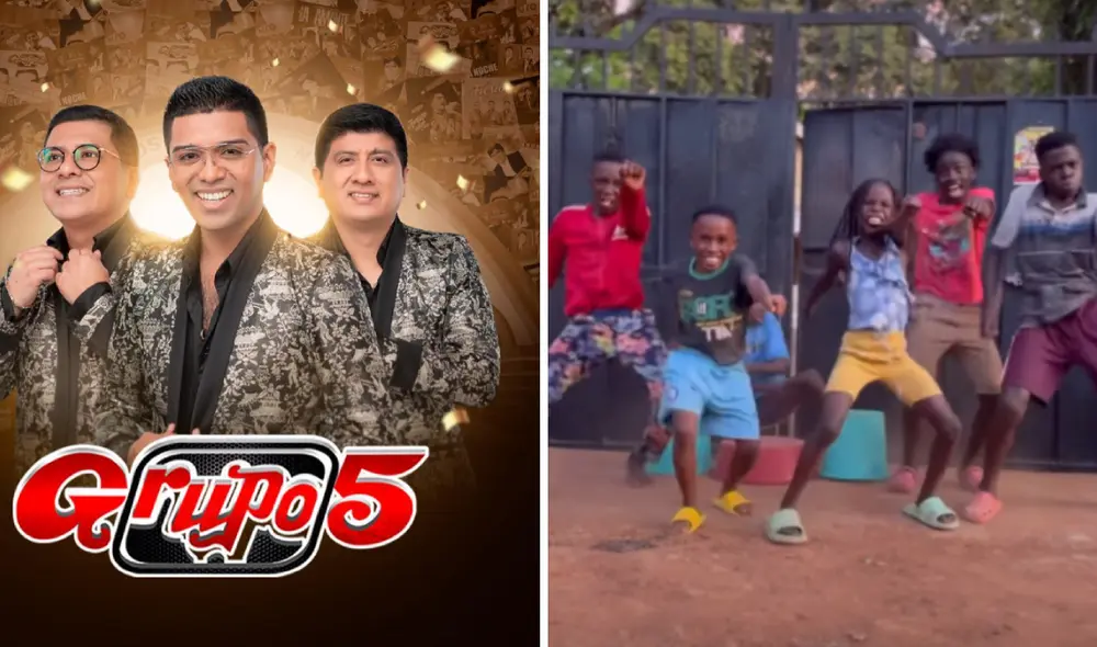 Grupo 5 se internacionalizó con 'La culebrítica'. Foto: composición LR/Facebook del Grupo 5/Instagram de Hyper kids Africa Grupo 5 se internacionalizó con 'La culebrítica'. Foto: composición LR/Facebook del Grupo 5/Instagram de Hyper kids Africa