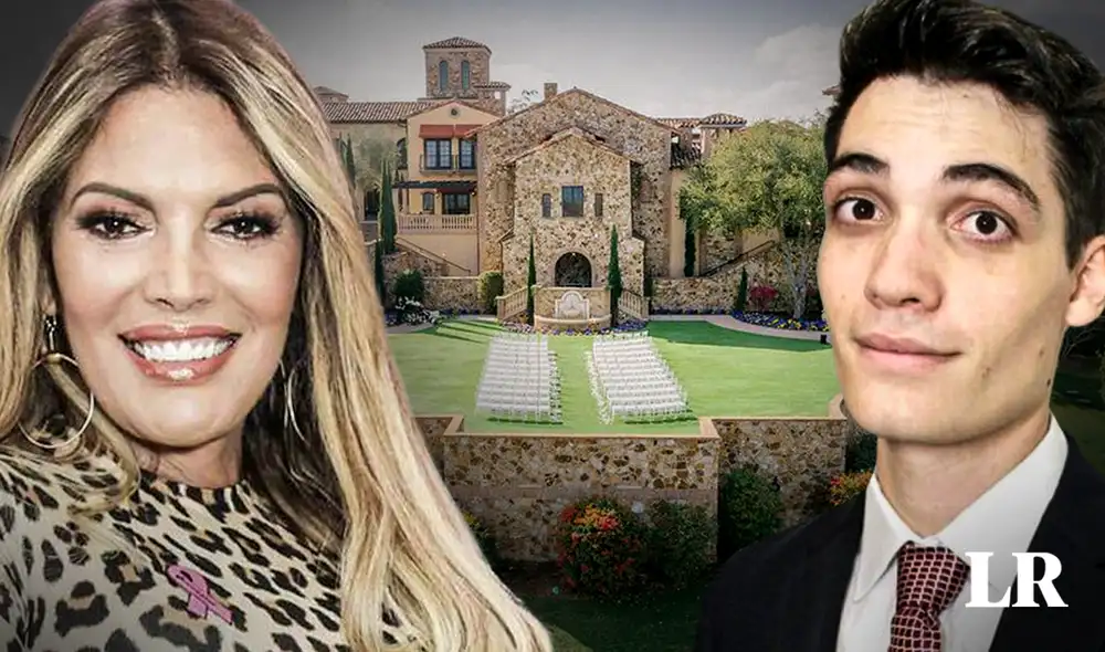 Jessica Newton viajó a Estados Unidos para ver los preparativos de la boda de su hijo. Foto: composición de Jazmin Ceras /LR/Bella Collina/LinkedIn/Sebastián Newton - Video: Instagram/Jessica Newton