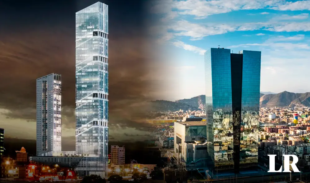 La construcción de la torre Obispado culminó dos años después que la del edificio más gran del Perú. Foto: composición LR/Sketchup/Lupana