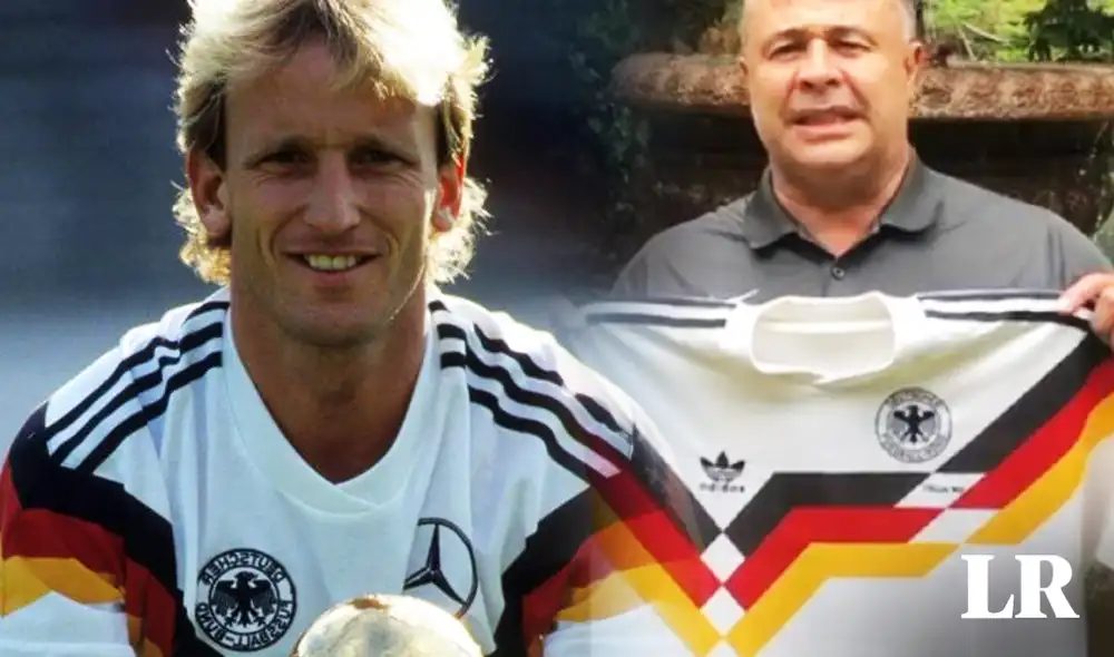 Gilardo Gómez subastó la camiseta de Brehme para recaudar fondos durante la pandemia. Foto: Composición LR