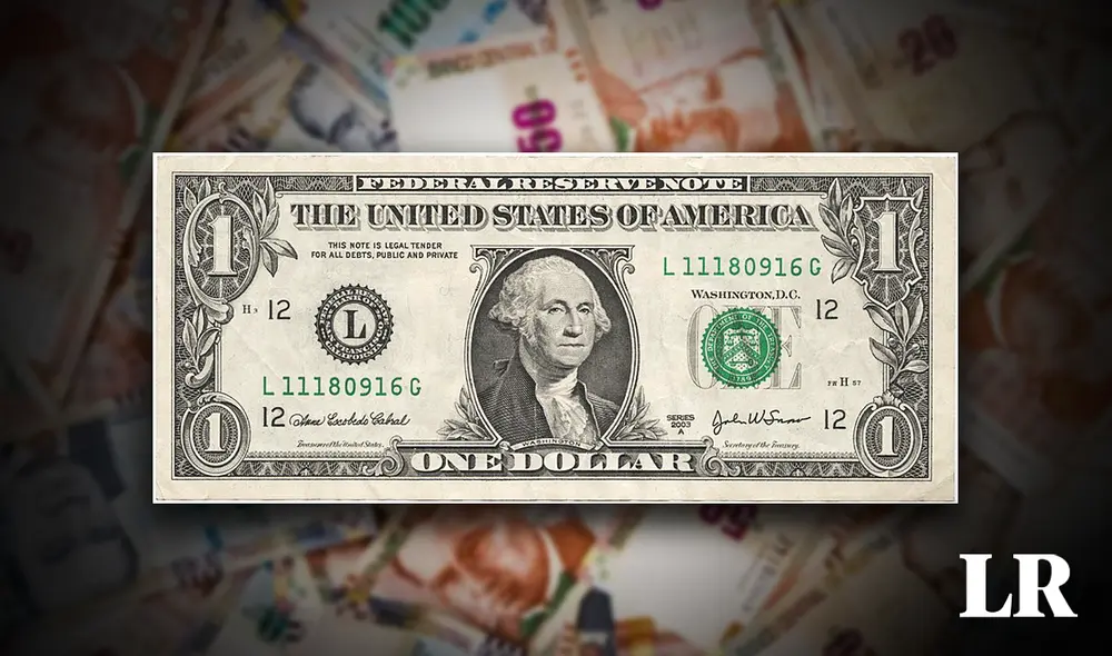 Se trata de un billete estadounidense de 1 dólar que posee un número de serie en "escalera". Foto: composición de Fabrizio Oviedo/La República/CDN