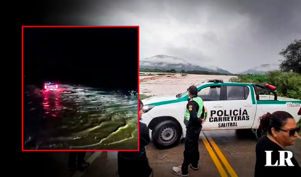 Vecinos arriesgaron sus vidas para salvar a pasajeros de camioneta que quedaron atrapados en medio del río Serrán. Foto: composición de Gerson Cardoso/LR/Huancabamba Virtual Vecinos arriesgaron sus vidas para salvar a pasajeros de camioneta que quedaron atrapados en medio del río Serrán. Foto: composición de Gerson Cardoso/LR/Huancabamba Virtual