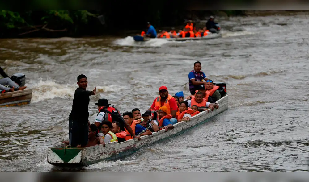 Los migrantes venezolanos son quienes más usan esta peligrosa ruta en Panamá. Foto: AFP