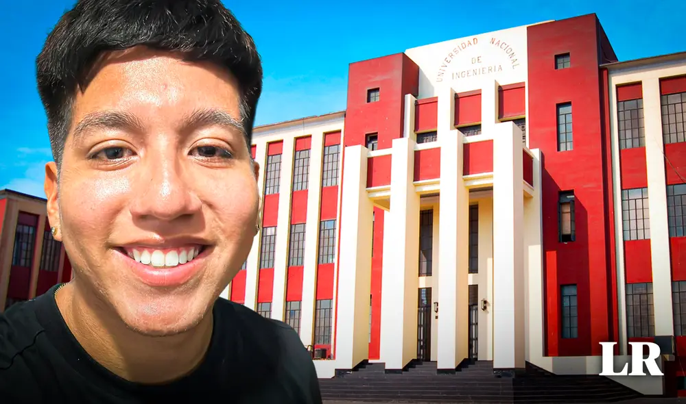 Baruch Cáceres ingresó a la carrera de Ingeniería de Minas en 2023-I tras numerosos intentos. Foto: composición LR/UNI/Baruch Cáceres/cortesía