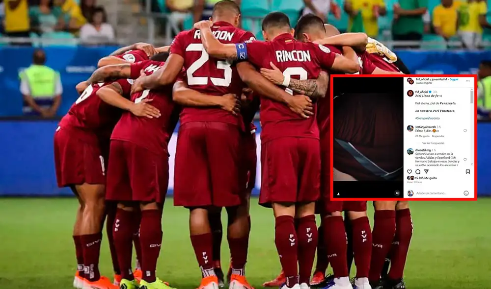 La Vinotinto volverá a tener una indumentaria diseñada por Adidas, marca deportiva que elaboró otras camisetas venezolanas. Foto: Medium/La Vinotinto/Instagram/composición LR