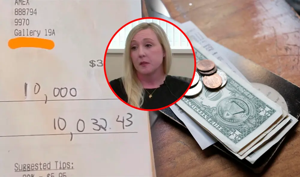 Linsey Boyd denunció que fue despedida tras haber recibido 10.000 dólares de propina durante su hora laboral como mesera en Michigan, Estados Unidos. Foto: The Hill/WSBT-TVFreepik