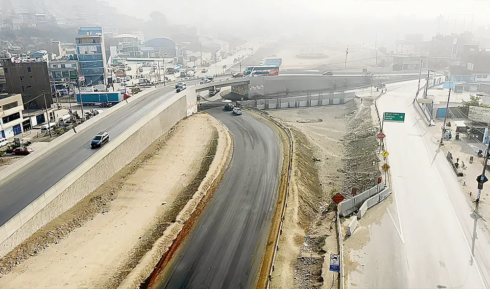 Inconclusa. La reanudación de la autopista Ramiro Prialé es esperada por una población de medio millón de personas. Las obras están paradas desde 2017. Foto: difusión