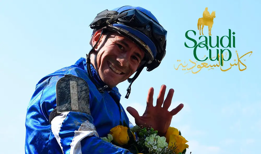 El venezolano Junior Alvarado ganó luego de un final de fotografía. Foto: composición LR/Saudi Cup El venezolano Junior Alvarado ganó luego de un final de fotografía. Foto: composición LR/Saudi Cup