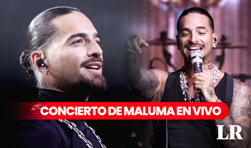 El artista colombiano Maluma ofreció un espectáculo inolvidable en el Estadio universitario Simón Bolívar, en Caracas. Foto: composición LR/AFP